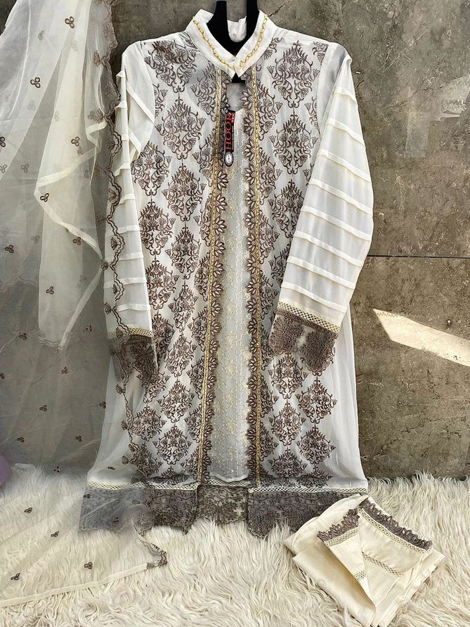 Hoor Tex HF 80 A To E Heavy Georgette Fancy Designer Wear Pakistani Salwar Suit Wholesale Price